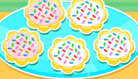 Cuisine des cookies colorés