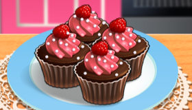Cupcakes moelleux chocolat framboises de Sara